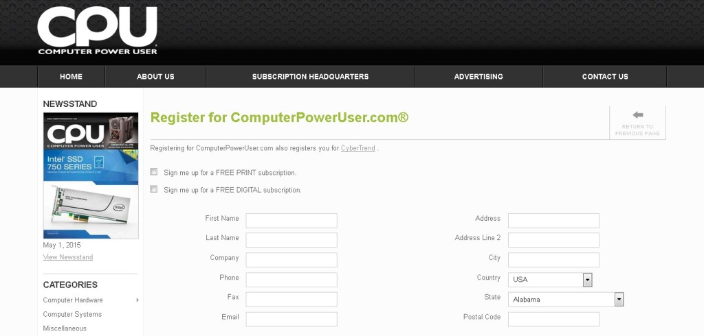 FREE PRINT Subscription to Computer Power Magazine1