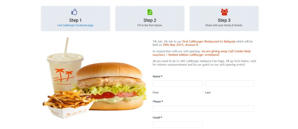 Free Cali Combo Meal Vouchers + Limited Edition CaliBurger Wristband