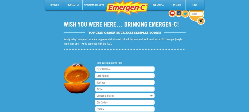 Free Emergen-C Supplement Drink1