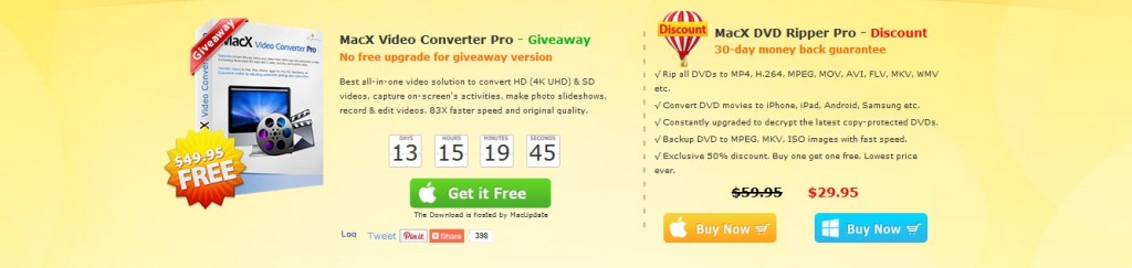 Free MacX Video Converter Pro at Macxdvd1