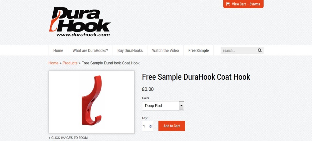 Free Sample DuraHook Coat Hook1