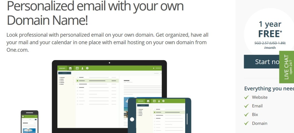 Free Web Hosting at One.com2