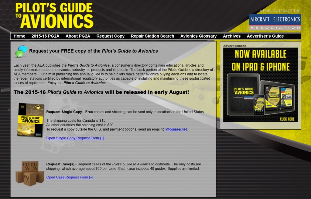 FREE Copy of the Pilot's Guide to Avionics Form