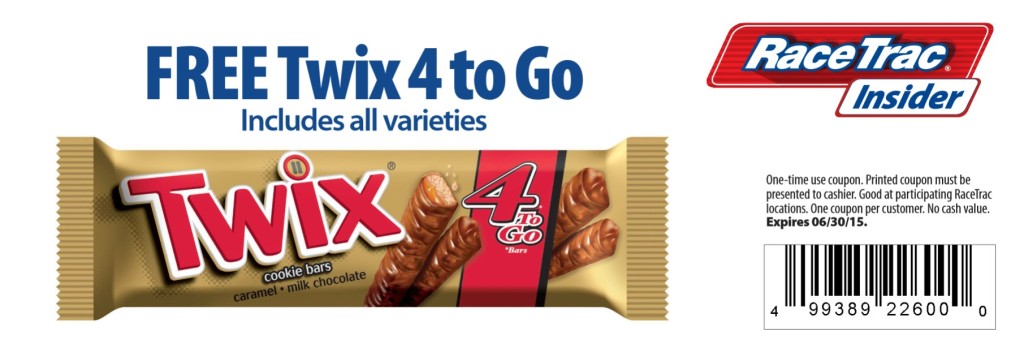 FREE Twix 4 to Go at RaceTrac Insider