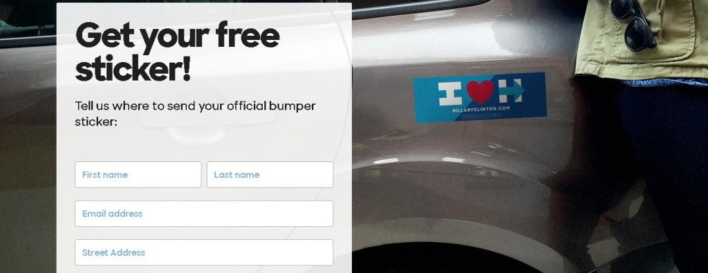 Get your free Hillary Clinton sticker1