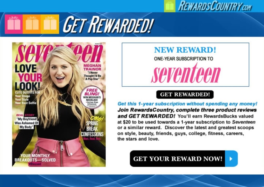 One Year Subscription to Seventeen Magazine1