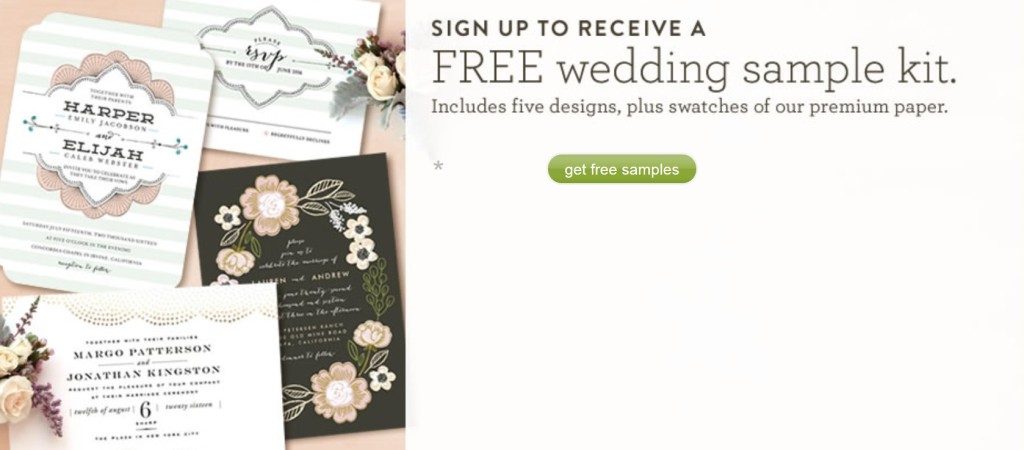 Start your wedding planning with a FREE sample kit at Minted Form