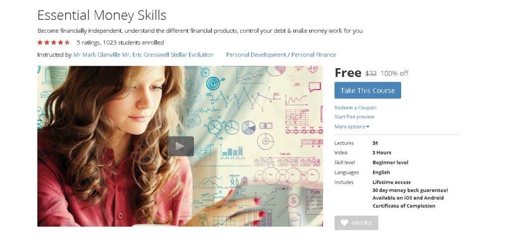 Free Course on Essential Money Skills at Udemy 1