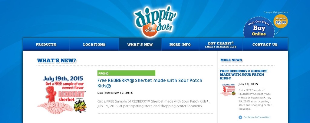 Free REDBERRY® Sherbet made with Sour Patch Kids®