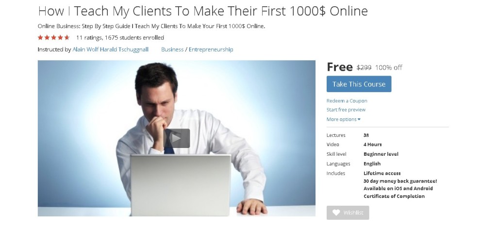 Free Udemy Course on How I Teach My Clients To Make Their First 1000$ Online (2)