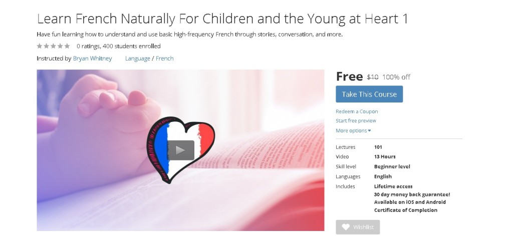 Free Udemy Course on Learn French Naturally For Children and the Young at Heart 1  (2)