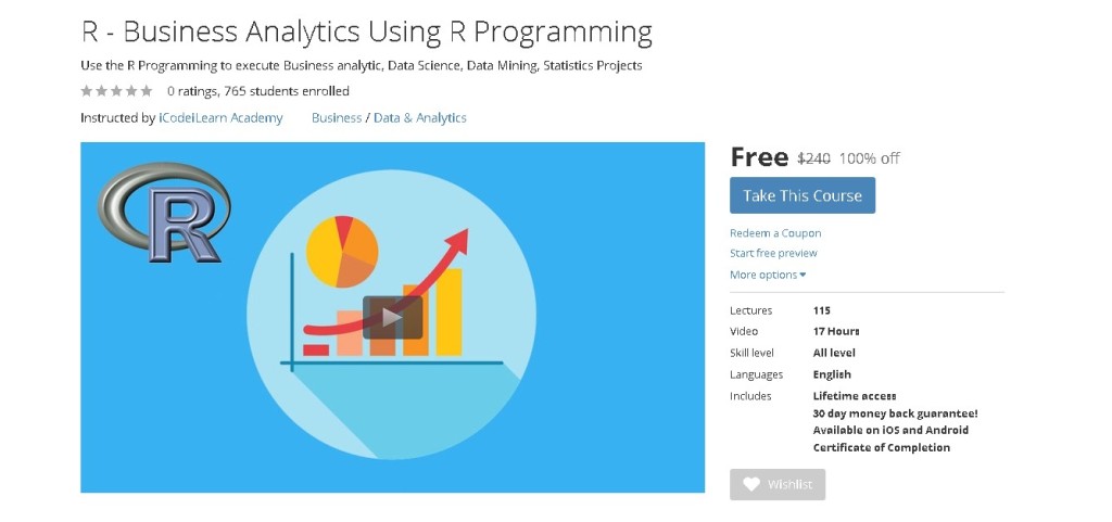 Free Udemy Course on R - Business Analytics Using R Programming  (2)