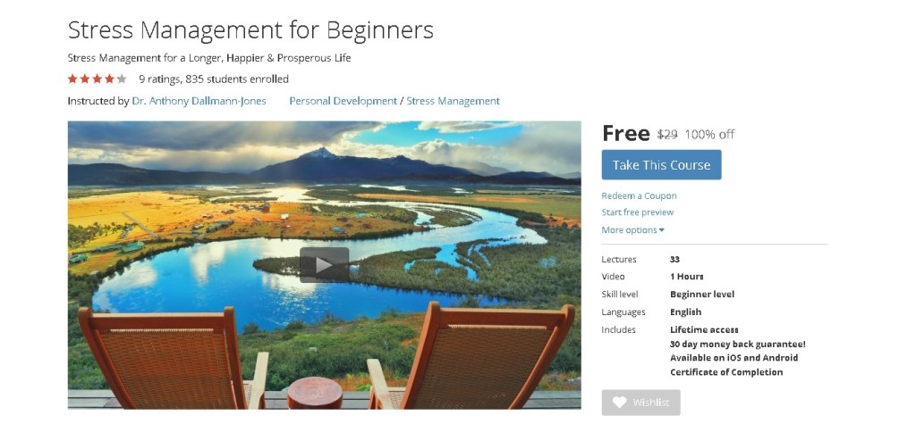 Free Udemy Course on Stress Management for Beginners  (2)