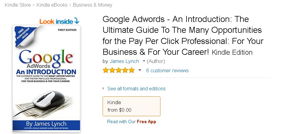 Free eBook at Amazon Google Adwords - An Introduction The Ultimate Guide To The Many Opportunities for the Pay Per Click Professional