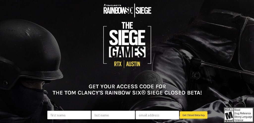 FREE Access Code for The Tom Clancy's Rainbow Six® Siege Closed Beta