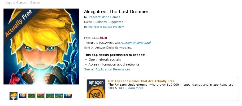 FREE Almightree The Last Dreamer at Amazon