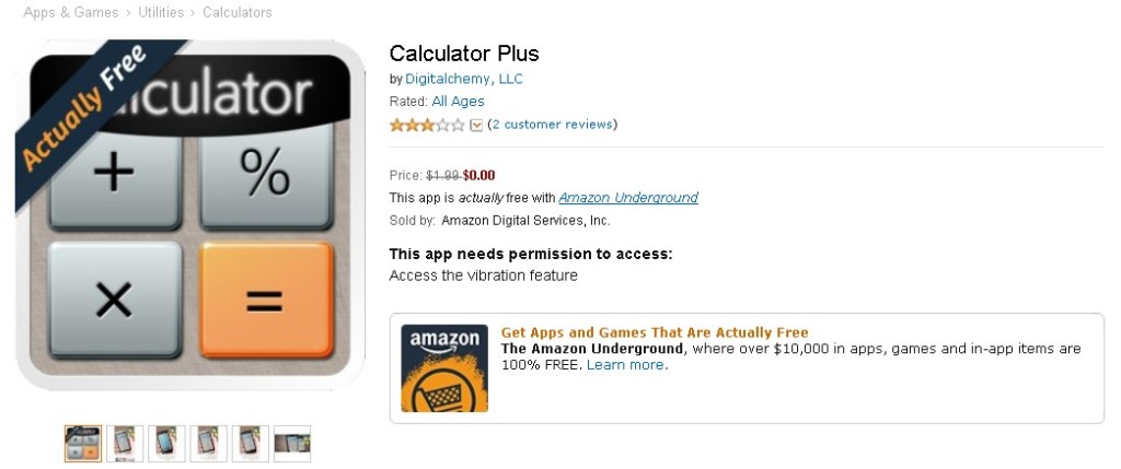 FREE Calculator Plus at Amazon 1