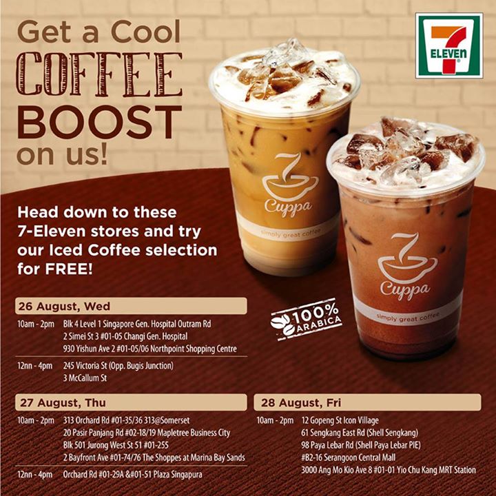 FREE Iced Coffee Selection at 7-Eleven Singapore