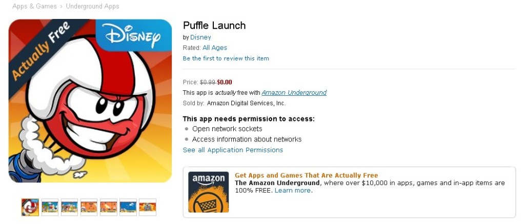 FREE Puffle Launch Game at Amazon 1