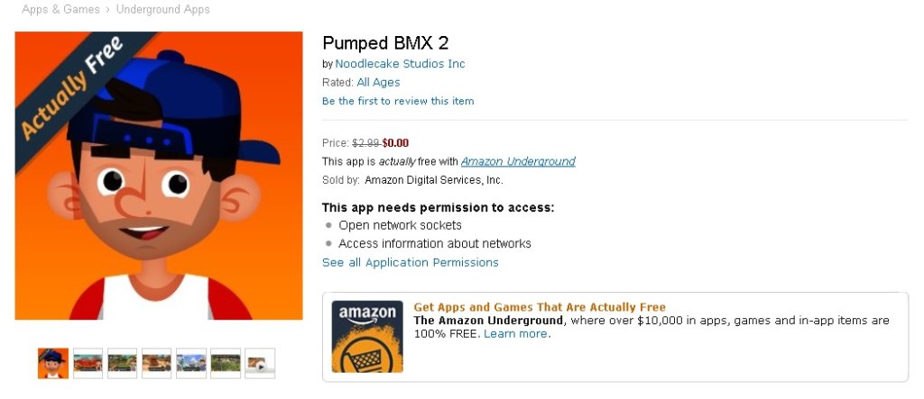 FREE Pumped BMX 2 at Amazon