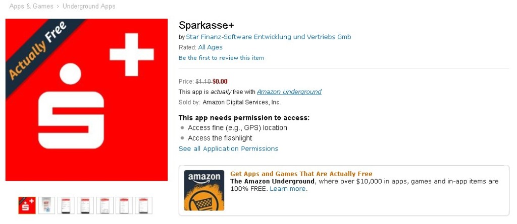 FREE Sparkasse+ at Amazon 1