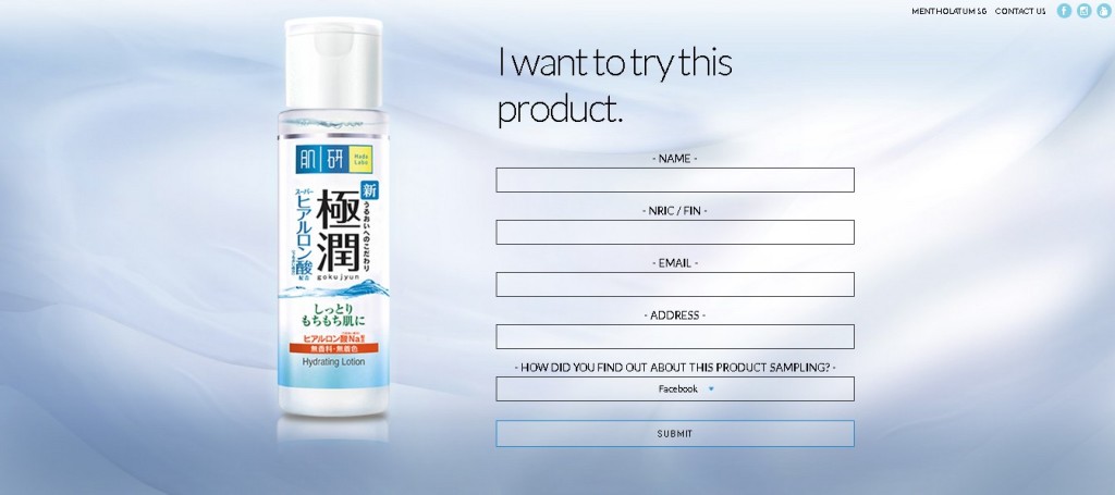 FREE Super HA Hydrating Lotion at Hada Labo Singapore 3