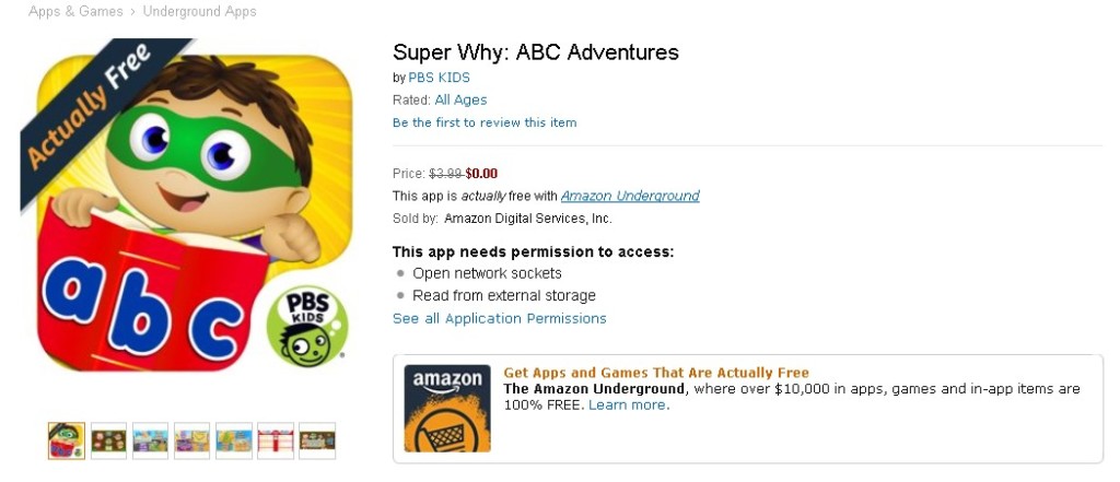 FREE Super Why ABC Adventures at Amazon 1