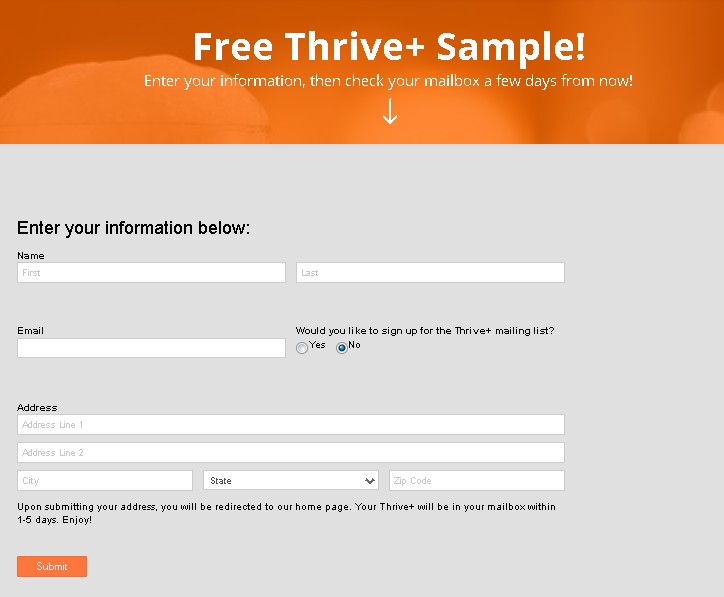 FREE Thrive+ Sample