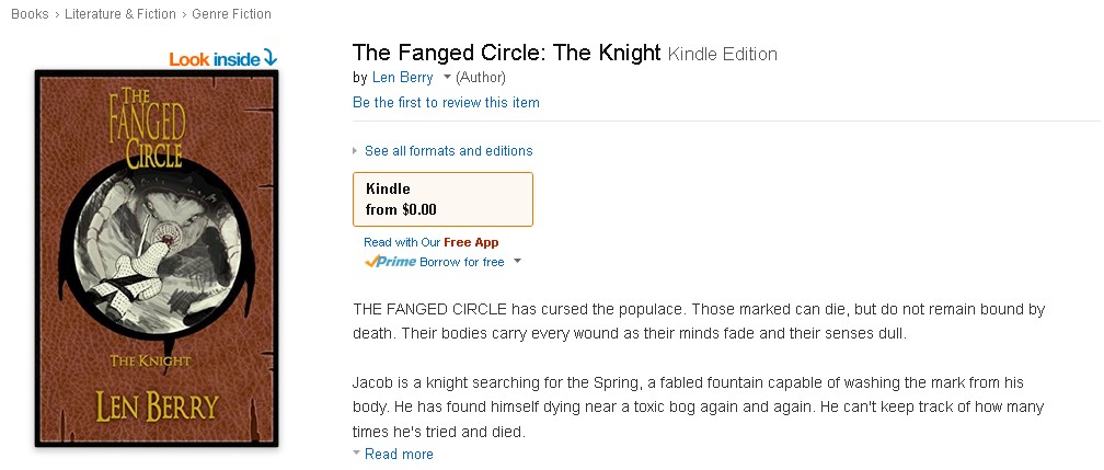 Free Amazon eBook- The Fanged Circle The Knight