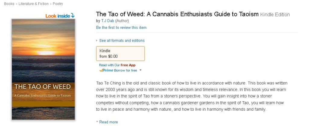 Free Ebook at Amazon The Tao of Weed A Cannabis Enthusiasts Guide to Taoism  1