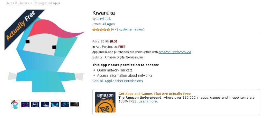 Free Game Kiwanuka at Amazon