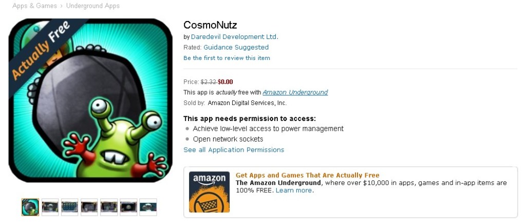 Free Game at Amazon CosmoNutz (2)
