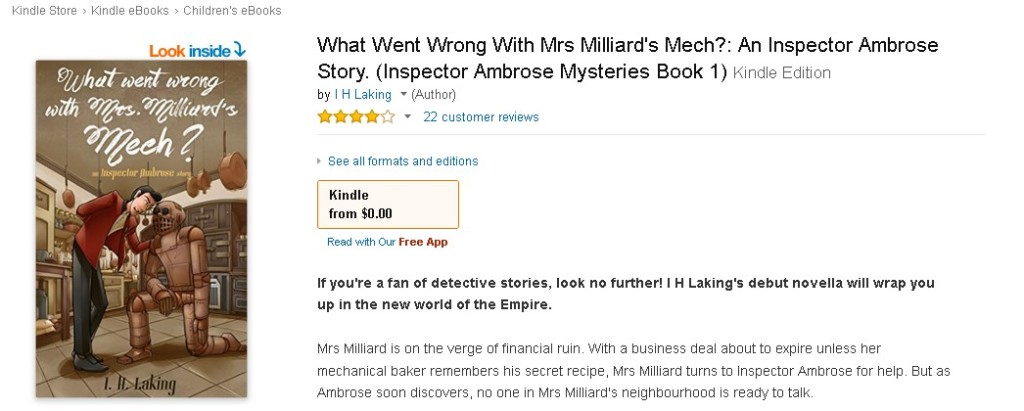 Free Kindle eBook What Went Wrong With Mrs Milliard's Mech An Inspector Ambrose Story. (Inspector Ambrose Mysteries Book 1)