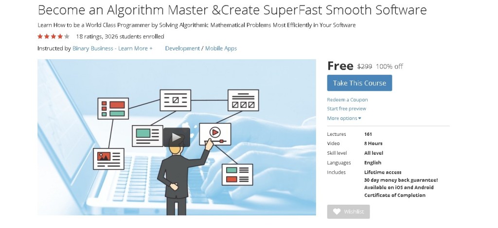 Free Udemy Course on Become an Algorithm Master & Create SuperFast Smooth Software