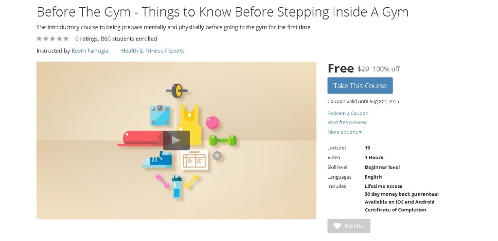 Free Udemy Course on Before The Gym - Things to Know Before Stepping Inside A Gym Cover