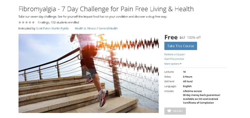 Free Udemy Course on Fibromyalgia - 7 Day Challenge for Pain Free Living & Health 1