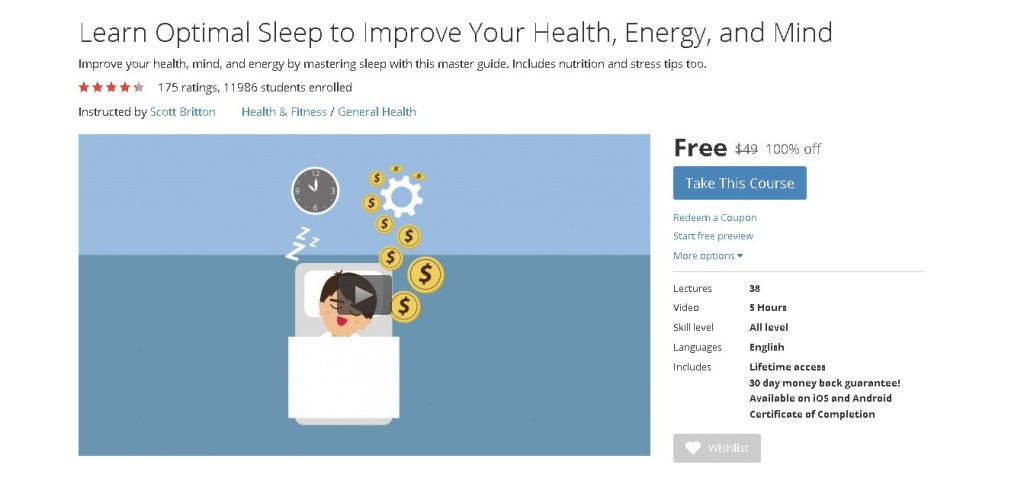 Free Udemy Course on Learn Optimal Sleep to Improve Your Health, Energy, and Mind 1