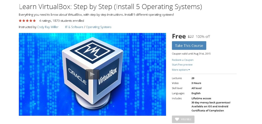 Free Udemy Course on Learn VirtualBox Step by Step (Install 5 Operating Systems)  1