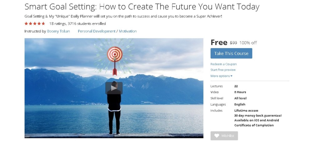 Free Udemy Course on Smart Goal Setting How to Create The Future You Want Today