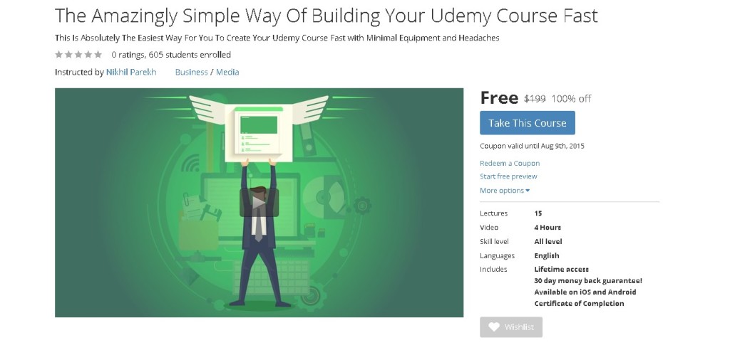 Free Udemy Course on The Amazingly Simple Way Of Building Your Udemy Course Fast  1