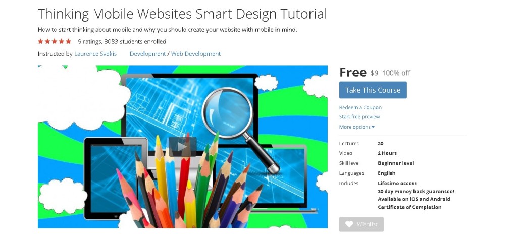 Free Udemy Course on Thinking Mobile Websites Smart Design Tutorial