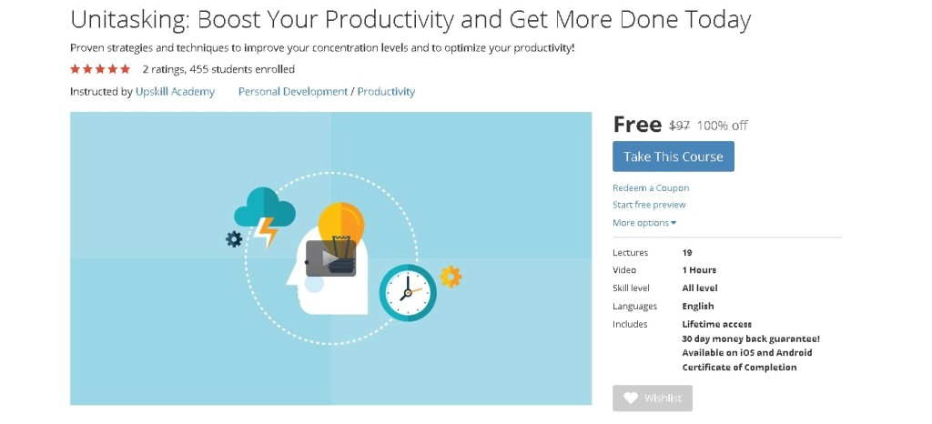 Free Udemy Course on Unitasking Boost Your Productivity and Get More Done Today