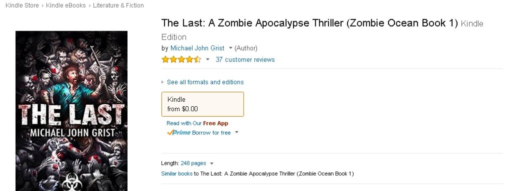 Free eBook at Amazon The Last A Zombie Apocalypse Thriller (Zombie Ocean Book 1)  1