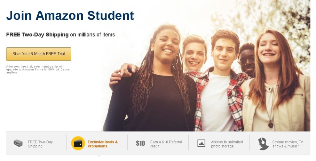 Join Amazon Student Free Unlimited Photo Storage, Free 2 day shipping & more