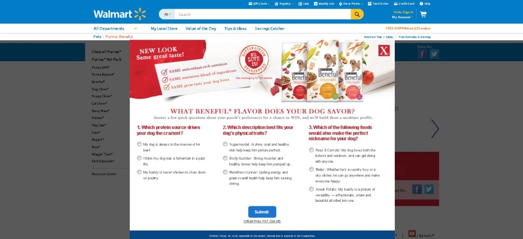 Walmart Contest What Beneful Flavour does your dog savour  (2)