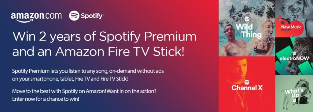 Win 2 years of Spotify Premium & an Amazon Fire TV Stick