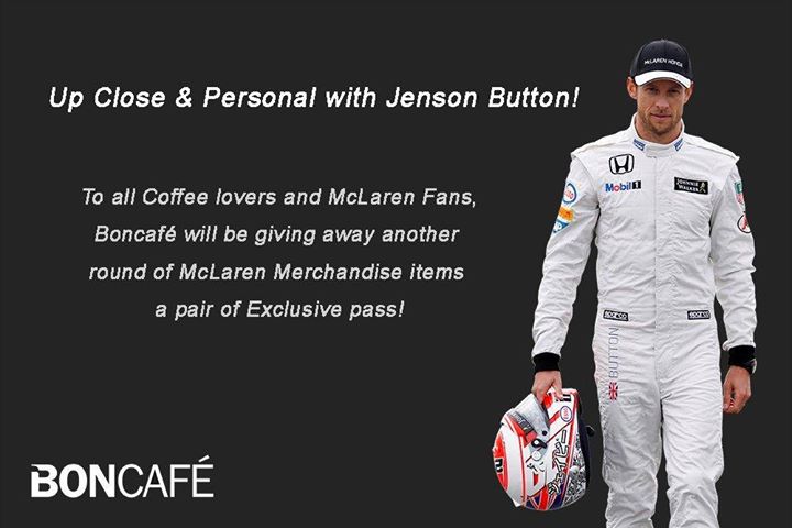 Win an Exclusive Jenson Button Meet & Greet Pass at Boncafe Singapore