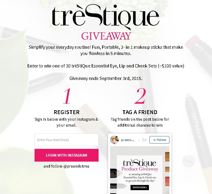Win one of 30 trèStiQue Essential Eye, Lip and Cheek Sets at Lushli USA