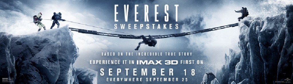 $500WIN American Express Gift Card & $130 Everest Prize Package from MovieTickets.com