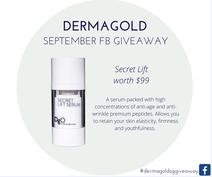 Dermagold Singapore September giveaway – Secret Lift Serum